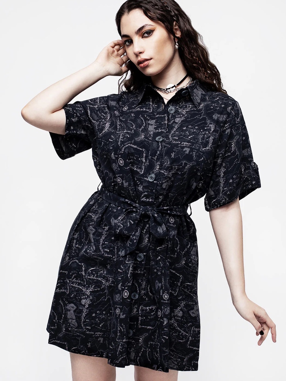 DISTURBIA - REALM MINI SHORT SHIRT DRESS